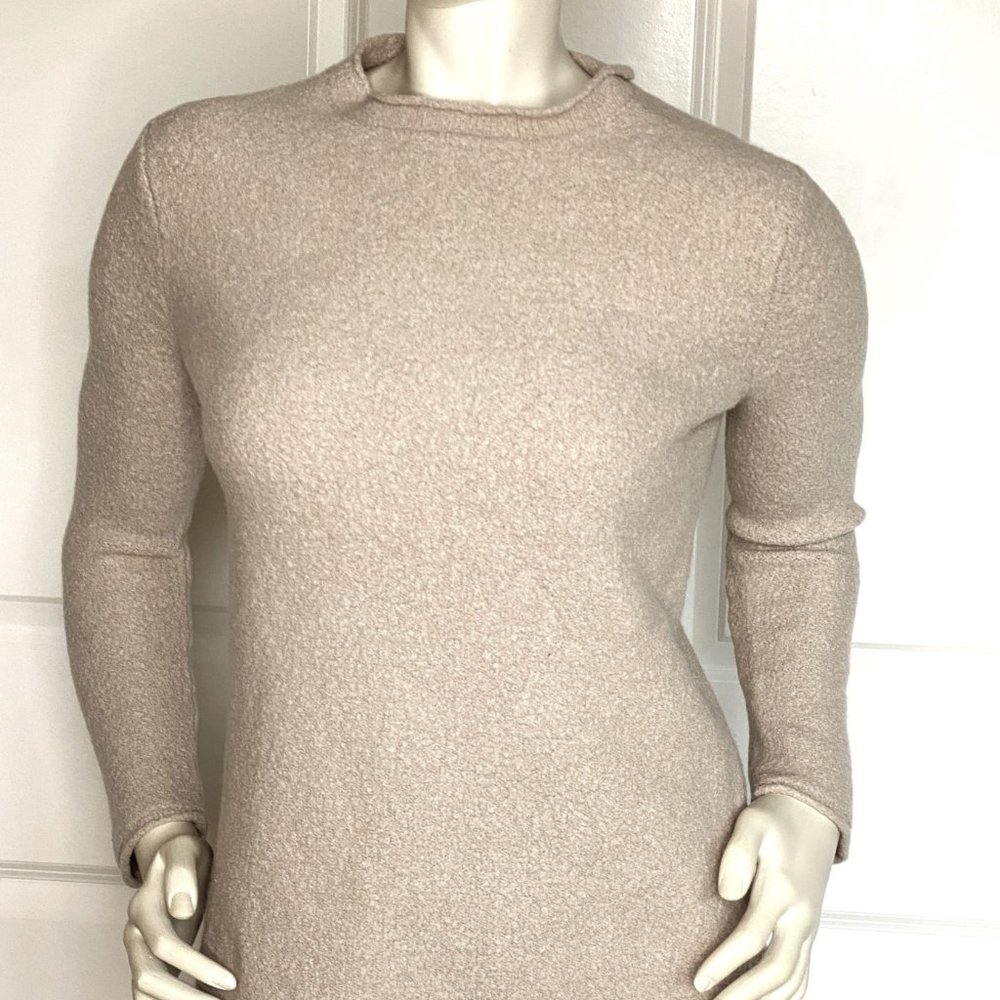 JENNI KAYNE MERINO WOOL BLEND OATMEAL PULLOVER SWEATER SIZE: XS
